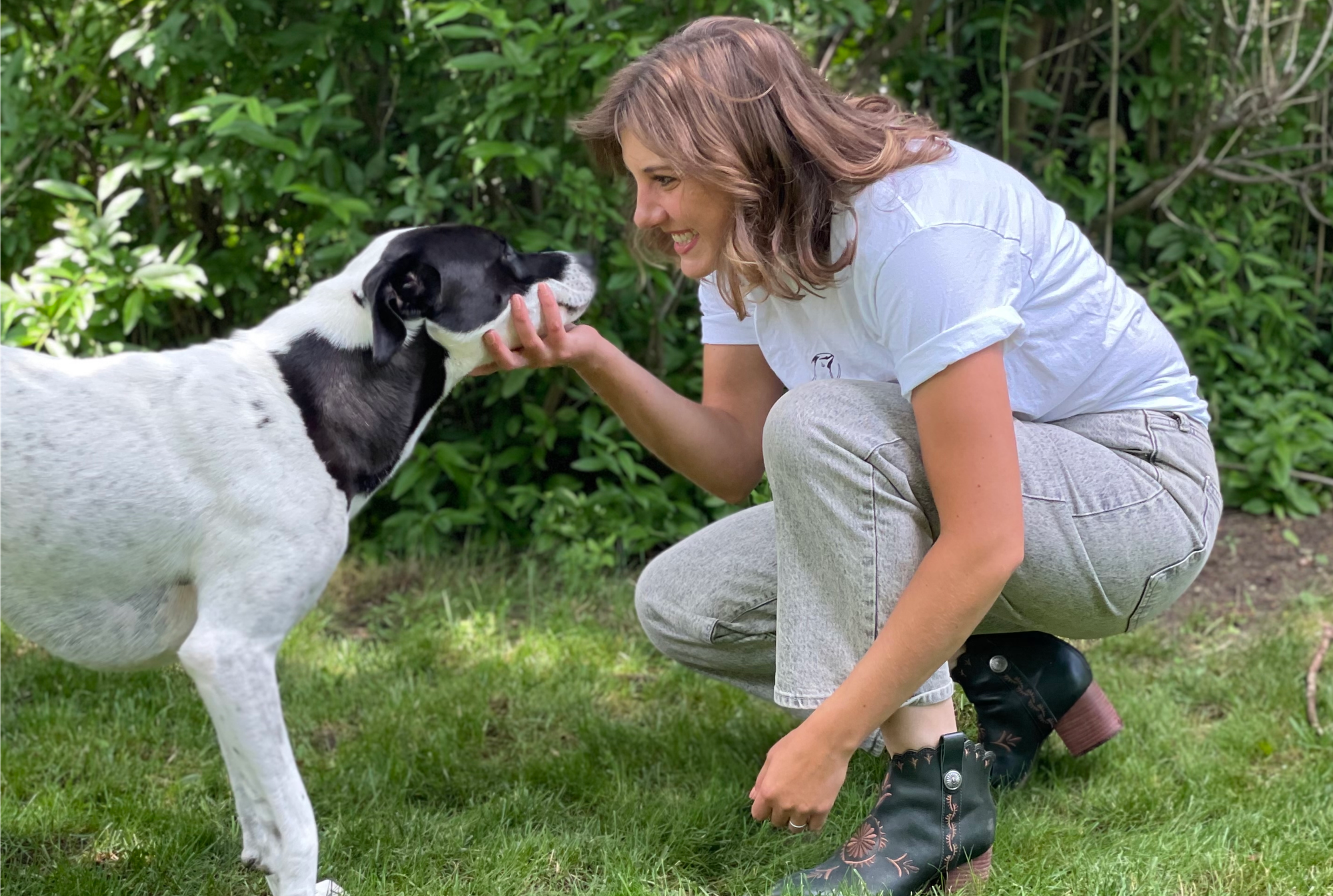 Playing with my dog, Sherpa